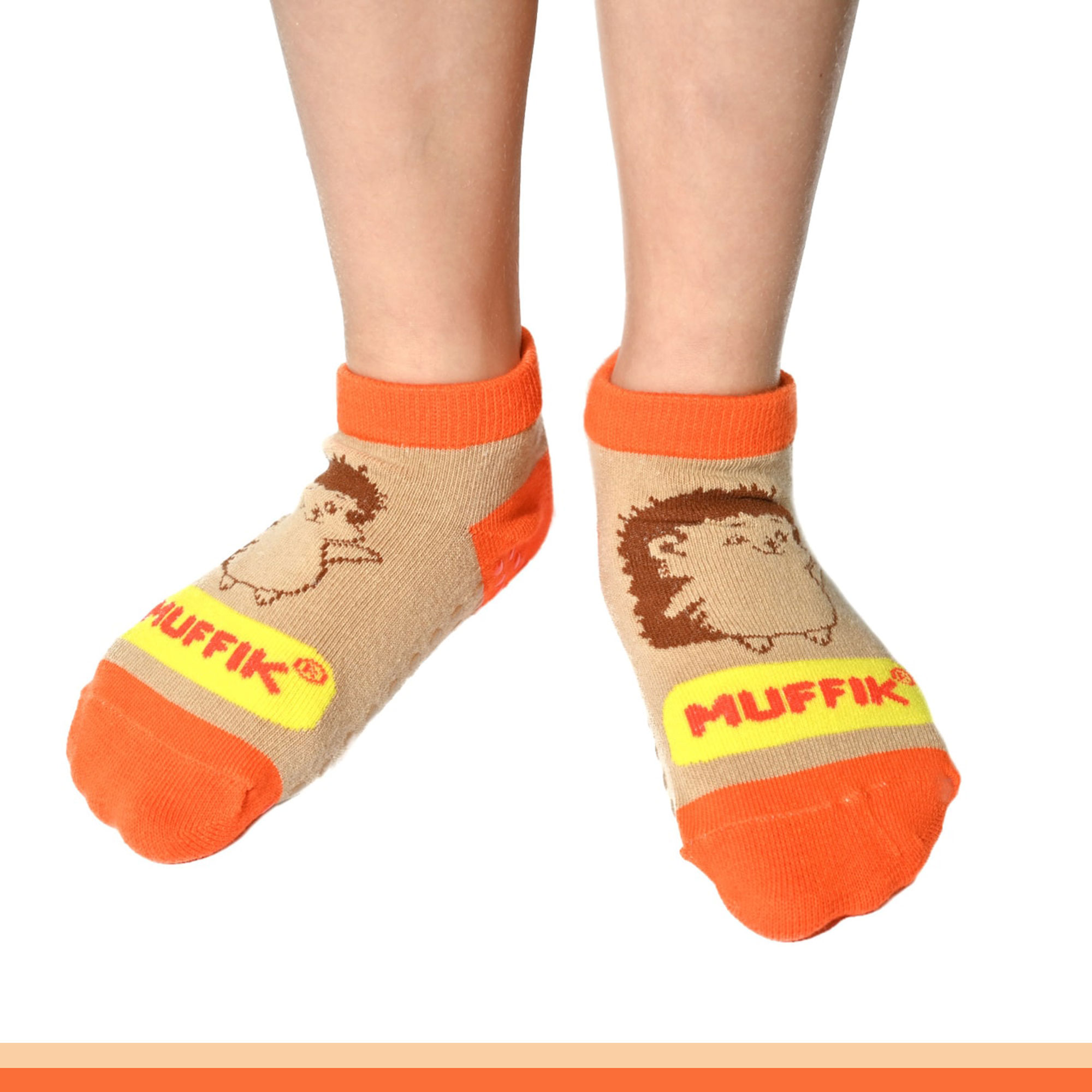 MUFFIK pamuklu çorap kaymaz - bej